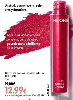 Oriflame The One barra de labios líquida glitter oferta