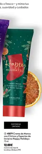 Oriflame Oriflame Crema de Manos con Citricos y Especias de Invierno Happy Holidays oferta