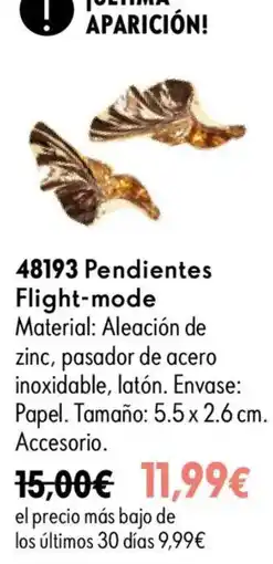 Oriflame Pendientes Flight-mode oferta