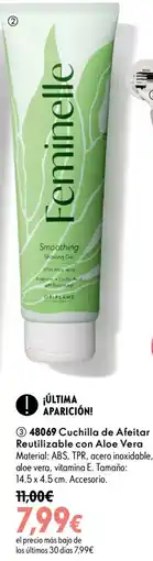 Oriflame Cuchilla de afeitar reutilizable con aloe vera oferta