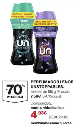 Hipercor Lenor Unstoppables oferta