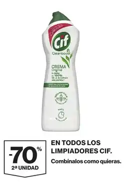 Hipercor Cif en todos los limpiadores oferta