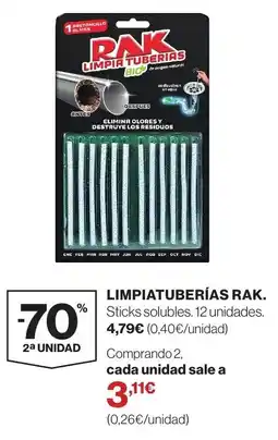 Hipercor Rak limpiatuberías oferta