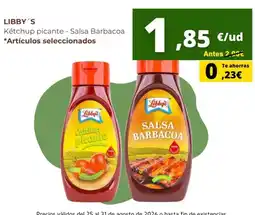 Tu Trébol Hipermercados Libby's kétchup picante salsa barbacoa oferta