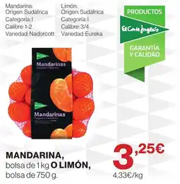El Corte Inglés El Corte Inglés mandarina oferta