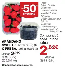 El Corte Inglés Arándano sweet oferta