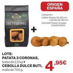 El Corte Inglés Tres coronas patata cebolla dulce oferta