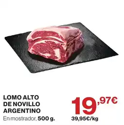 El Corte Inglés Lomo alto de novillo argentino oferta