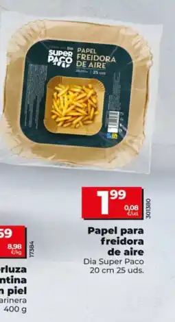 Dia Fresh Dia Super Paco papel para freidora de aire oferta