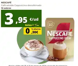 Tu Trébol Hipermercados Nescafe cappuccino decaf oferta