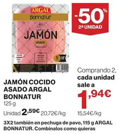 El Corte Inglés Argal jamón cocido asado oferta
