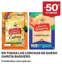 El Corte Inglés García Baquero lonchas de queso oferta