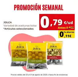Tu Trébol Hipermercados Jolca variedad de aceitunas bolsa oferta