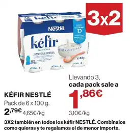 El Corte Inglés Kéfir Nestlé oferta