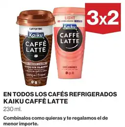 El Corte Inglés Kaiku en todos los cafés refrigerados caffè latte oferta