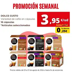 Tu Trébol Hipermercados Dolce Gusto variedad de cafés en cápsulas oferta