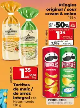 Dia Fresh Pringles original / sour cream & onion oferta