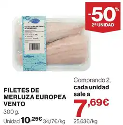 El Corte Inglés Vento filetes de merluza europea oferta