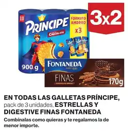 El Corte Inglés Príncipe y fontaneda en todas las galletas estrellas y digestive finas oferta