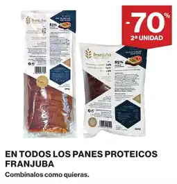 El Corte Inglés Franjuba en todos los panes proteicos oferta
