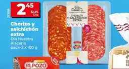 Dia Fresh Elpozo chorizo y salchichón extra oferta
