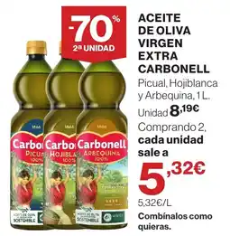 El Corte Inglés Carbonell aceite de oliva virgen extra oferta
