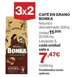 El Corte Inglés Bonka café en grano oferta