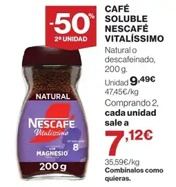 El Corte Inglés Nescafe vitalissimo oferta