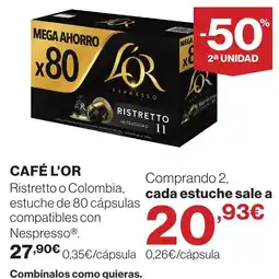 El Corte Inglés Café L'Or oferta