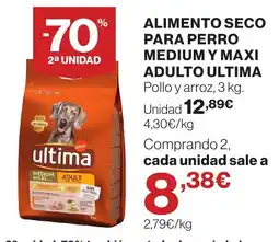 El Corte Inglés ultima alimentoseco para perro medium y maxi adulto oferta