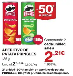 El Corte Inglés Pringles aperitivo de patata oferta
