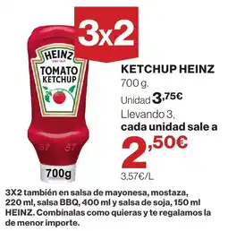 El Corte Inglés Heinz ketchup oferta