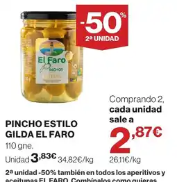 El Corte Inglés El Faro pincho estilo gilda oferta
