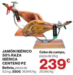 El Corte Inglés Centeno pz jamón ibérico oferta