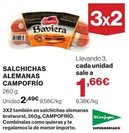 El Corte Inglés Campofrío salchichas alemanas oferta