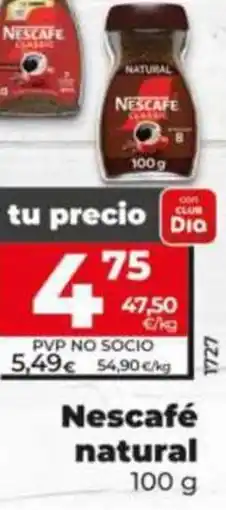 Dia Fresh Nescafé natural oferta