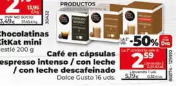 Dia Fresh Dolce Gusto cafe en capsulas espresso intenso/con leche/con leche descafeinado oferta