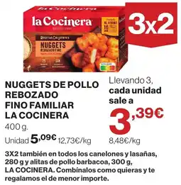 El Corte Inglés la Cocinera nuggets de pollo rebozado fino familiar oferta