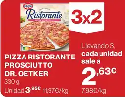 El Corte Inglés Dr. Oetker pizza ristorante prosciutto oferta
