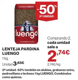 El Corte Inglés Luengo lenteja pardina oferta