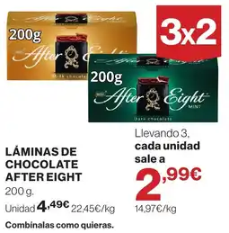 El Corte Inglés After Eight láminas de chocolate oferta