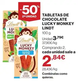 El Corte Inglés Lindt lucky monkey oferta