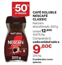 El Corte Inglés Nescafe classic oferta