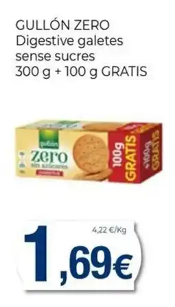 Keisy Gullón zero digestive galetes sense sucre oferta