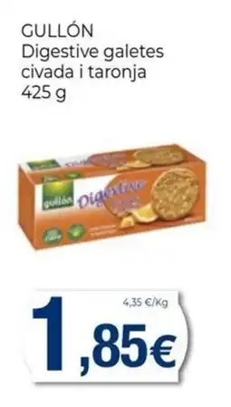 Keisy Gullón digestive galetes civada i taronja oferta