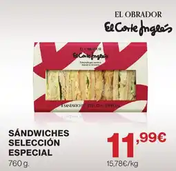El Corte Inglés el obrador sándwiches selección especial oferta