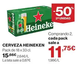 El Corte Inglés Cerveza heineken oferta