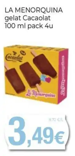Keisy La Menorquina gelat Cacaolat oferta
