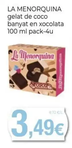 Keisy La Menorquina gelat de coco banyat en xocolata oferta