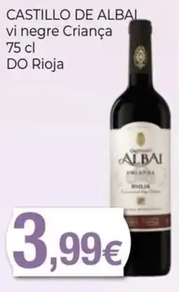 Keisy Castillo de Albai vi negre Criança oferta